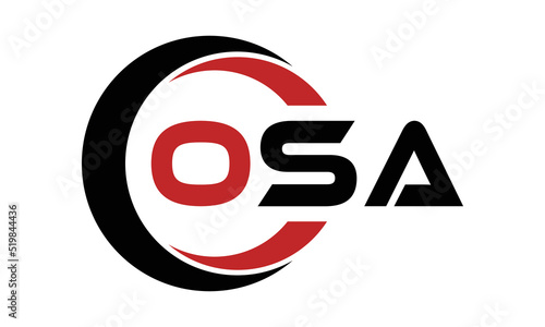 OSA swoosh three letter logo design vector template | monogram logo | abstract logo | wordmark logo | letter mark logo | business logo | brand logo | flat logo | minimalist logo | text | word | symbol