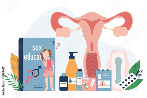 Sex Education Flat Composition