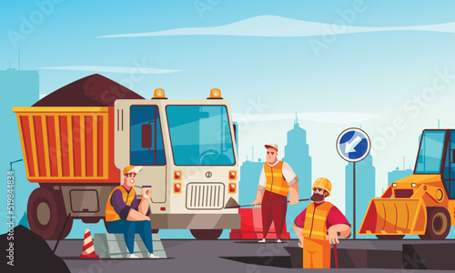 Road Repair Illustration
