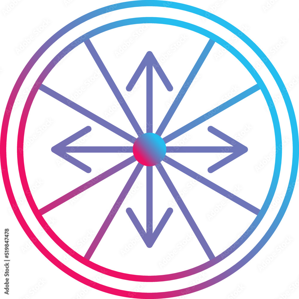 Roulette with Arrow Vector Icon Roulette with Arrow Vector Icon