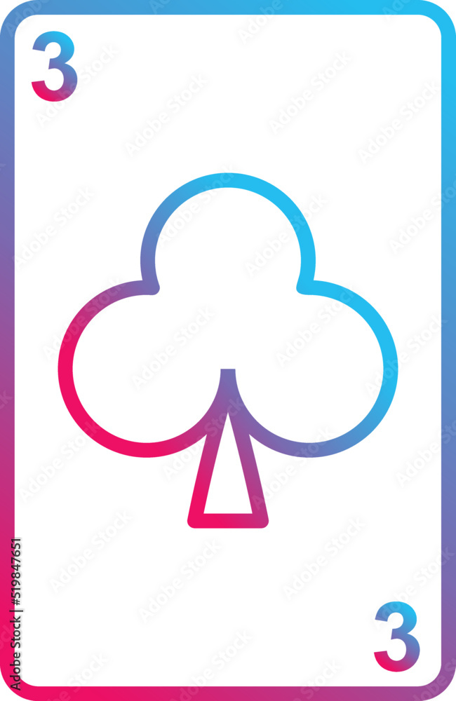 Clubs Card Vector Icon Clubs Card Vector Icon