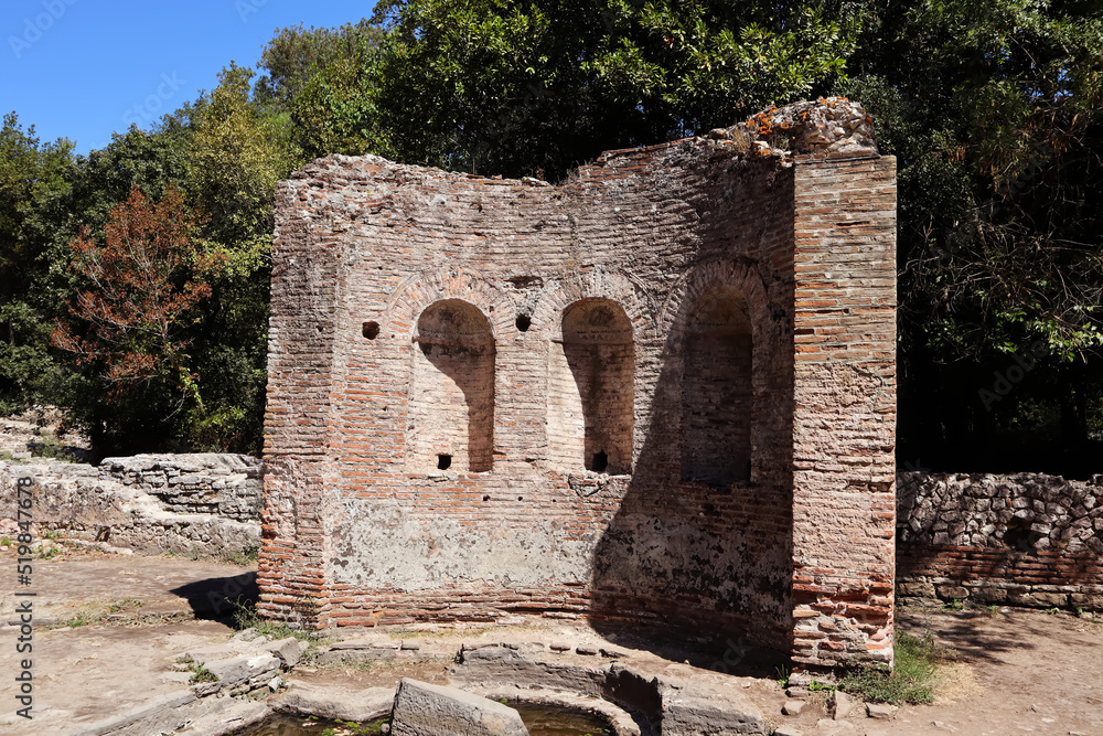 Albanien, Römer, Denkmal, alt, Theater, Ruine, Burg, Mauer Stock Photo ...