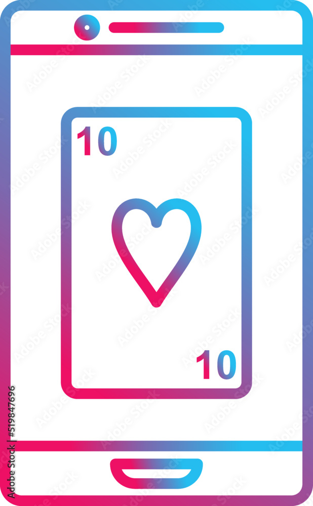 Phone Gambling Vector Icon Phone Gambling Vector Icon