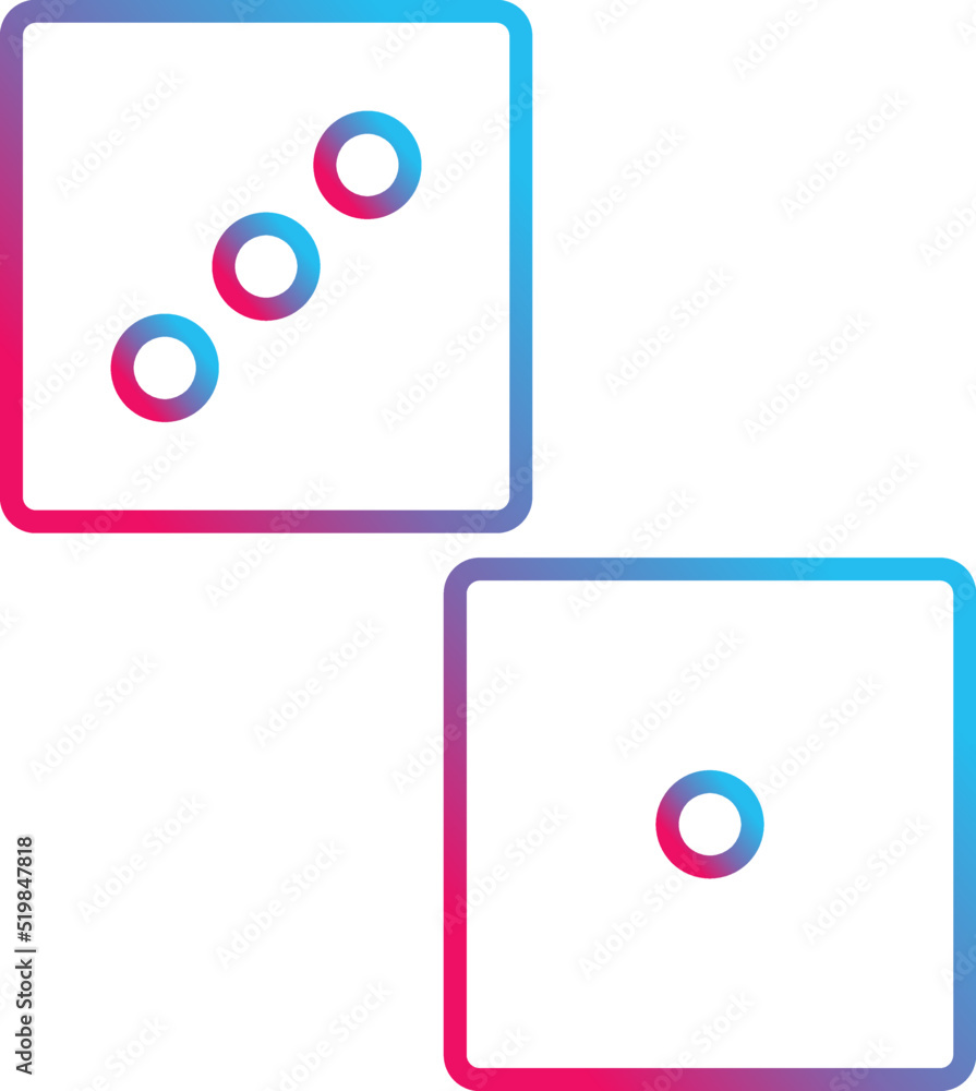 Unique Dice Vector Icon