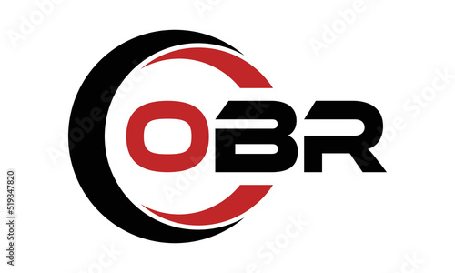 OBR swoosh three letter logo design vector template | monogram logo | abstract logo | wordmark logo | letter mark logo | business logo | brand logo | flat logo | minimalist logo | text | word | symbol
