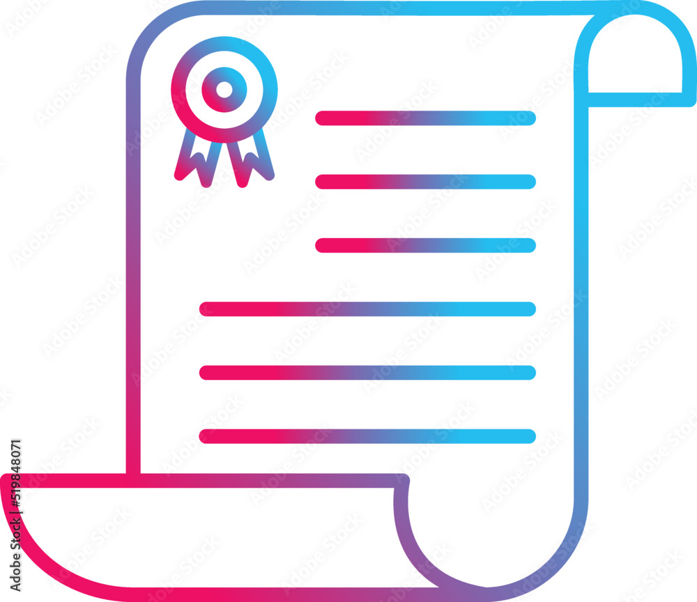 Unique Diploma Vector Icon Unique Diploma Vector Icon
