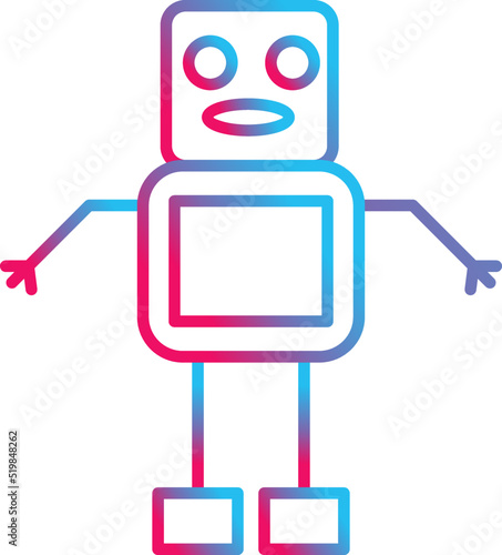 Unique Robot Vector Icon