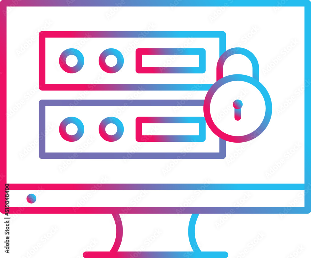 Unique Data Security Vector Icon Unique Data Security Vector Icon