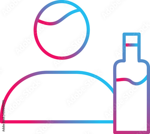 Unique Man And Drink Vector Icon