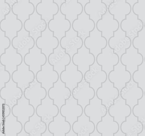 Gray arabic seamless pattern grid lantern shapes