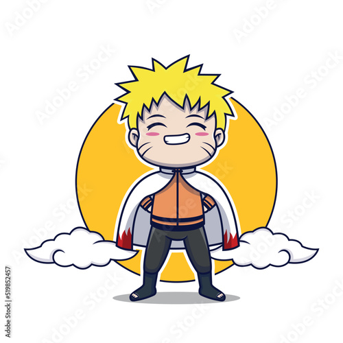illustration vector of cute chiby anime character sticker,perfect for profile photo,social media post, and stickers,