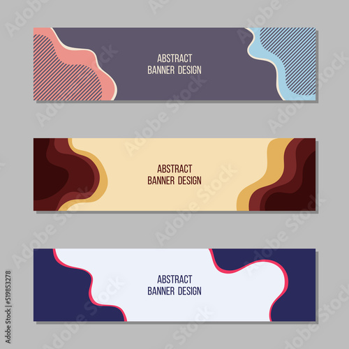 Set of 3 abstract vector ba...