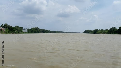 Bhagirathi, a river in the town of Murshidabad, India. photo