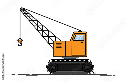 Auto crane isolated on white background vector image.