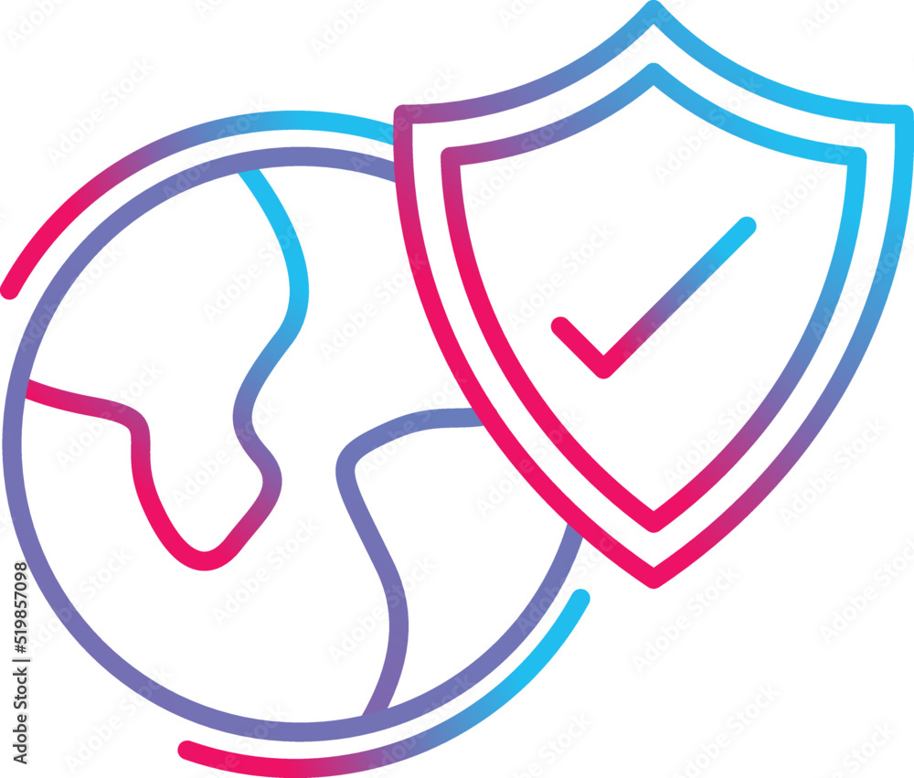 Obraz premium Worldwide Security Icon