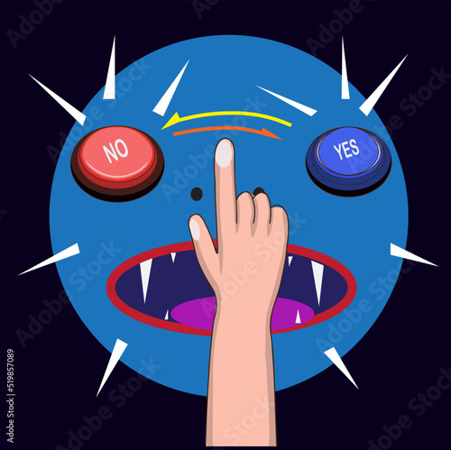 doubt button between yes and no