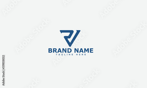 Logo design letter RV . Elegant modern. Vector template.