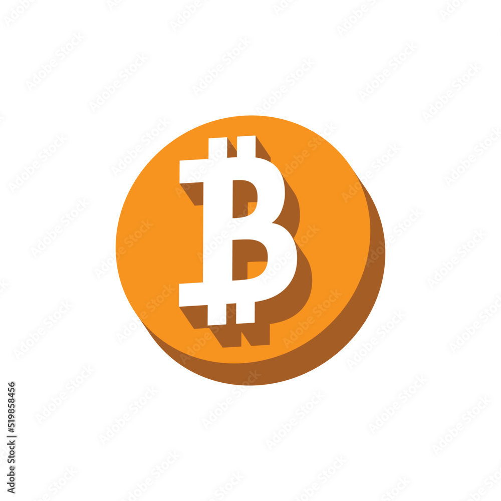 Bitcoin logo. Crypto currency btc vector icon. Bitcoin logo. Crypto currency btc vector icon.