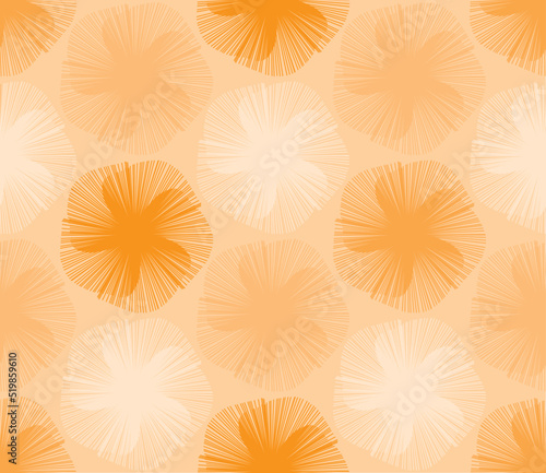 Sakura Japanese style orange Flower seamless pattern