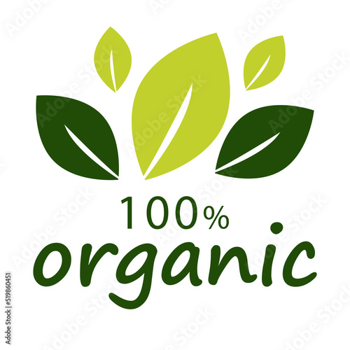  Organic products sticker, label, badge and logo © Iryna