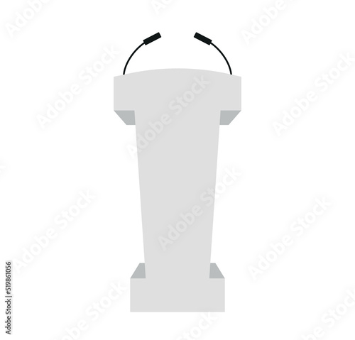 Tribune podium rostrum speech stand. Vector illustration