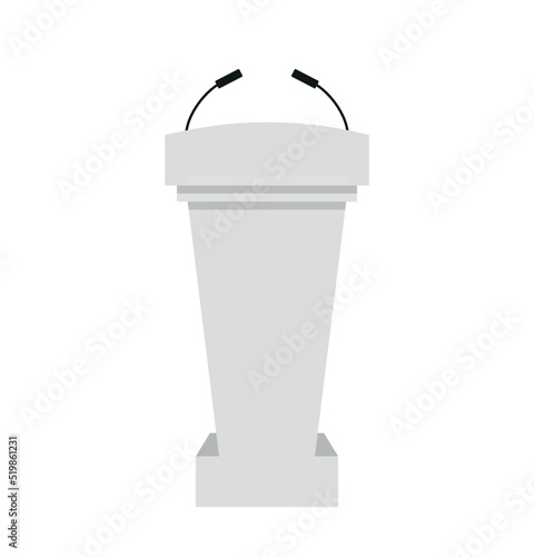 Tribune podium rostrum speech stand. Vector illustration