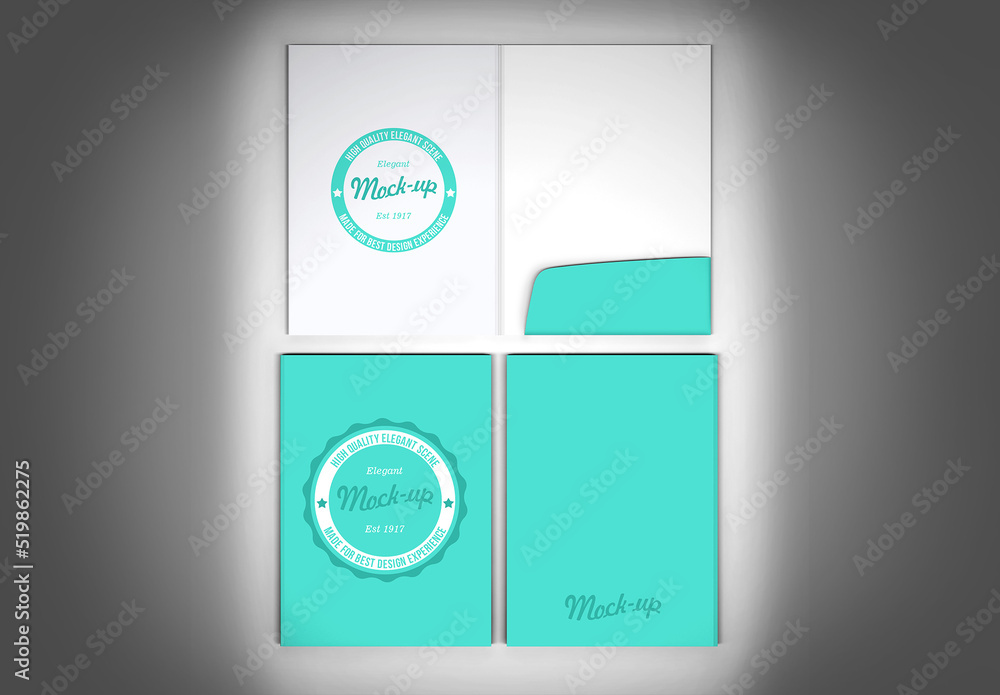 File Folder and Document Folder Mock-Up Scene Stock Template | Adobe Stock