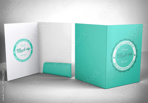 File Folder and Document Folder Mock-Up Scene
