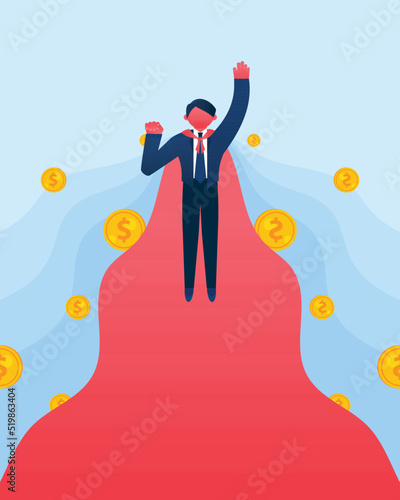 Vector illustration of a business with the concept of economic crisis and inflation.