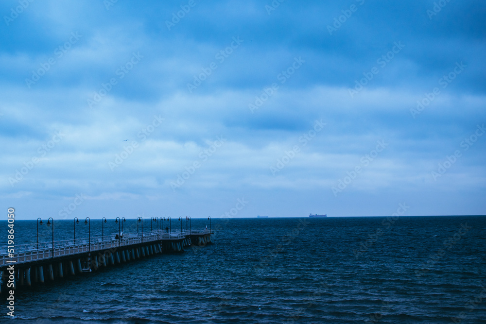 pier and the blue sea