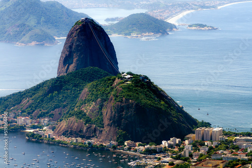 Sugar Loaf Mountain seen from Corcovado Mountain, Rio de Janeiro, Brazil