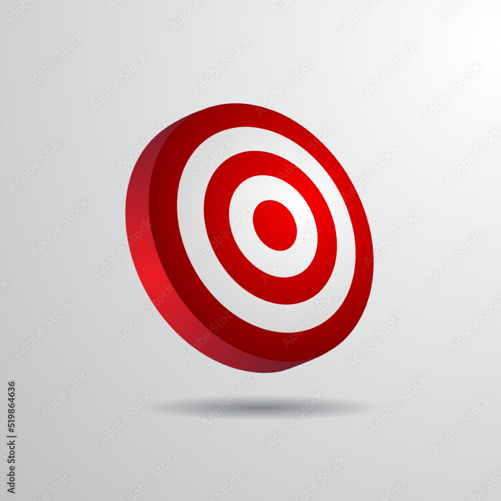 Target 3d Perspective Vector Illustration Target 3d Perspective Vector Illustration