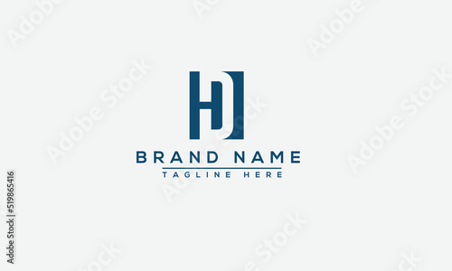 Logo design letter DH . Elegant modern. Vector template. photo