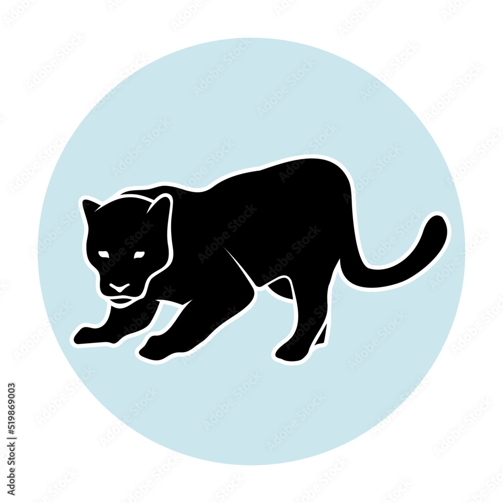 pantera logo animal black silhouette