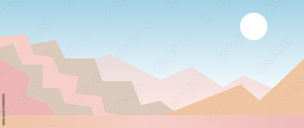 Vector illustration. Concept of nature, landscape and mountains. Cartoon style drawings. Perfect as screensaver, cover and wallpaper. Vector illustration. Concept of nature, landscape and mountains. Cartoon style drawings. Perfect as screensaver, cover and wallpaper.