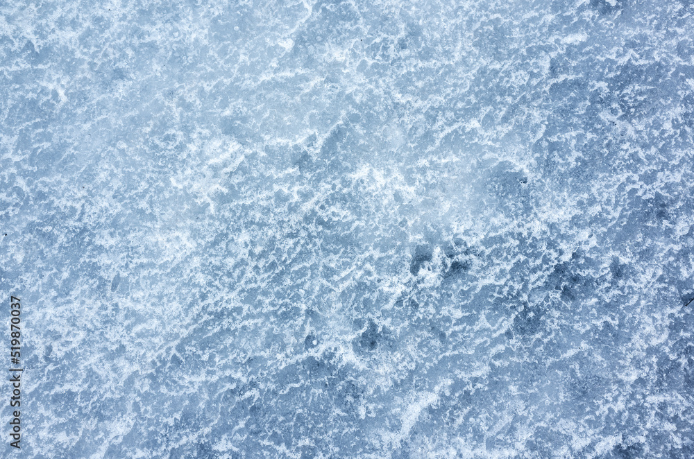 Ice texture, top view, natural background photo