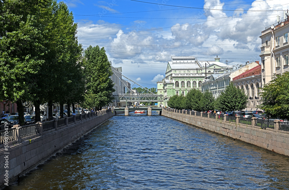 Kryukov Canal, one of Canals in central Saint Petersburg, Russia