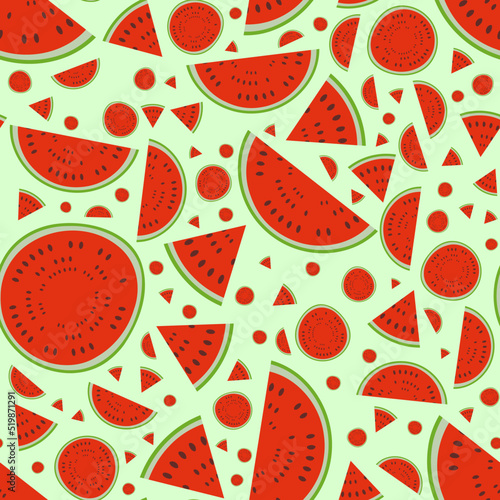 Pattern with watermelon slices
