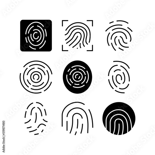 fingerprint icon or logo isolated sign symbol vector illustration - high quality black style vector icons 