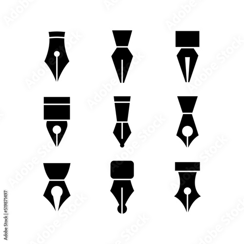 fountain pen icon or logo isolated sign symbol vector illustration - high quality black style vector icons
