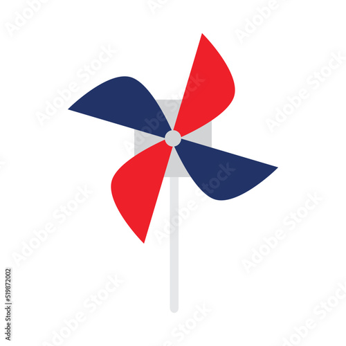 Windmill, Windmill Icon, Wind Maker, Pinwheel Icon, Windmill Vector, Natural Energy Maker, Windmill Pinwheel Vector Icon Symbol Flat Design Illustration