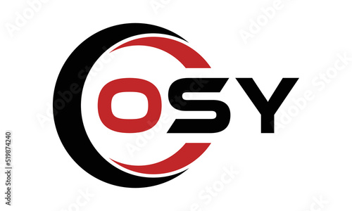 OSY swoosh three letter logo design vector template | monogram logo | abstract logo | wordmark logo | letter mark logo | business logo | brand logo | flat logo | minimalist logo | text | word | symbol