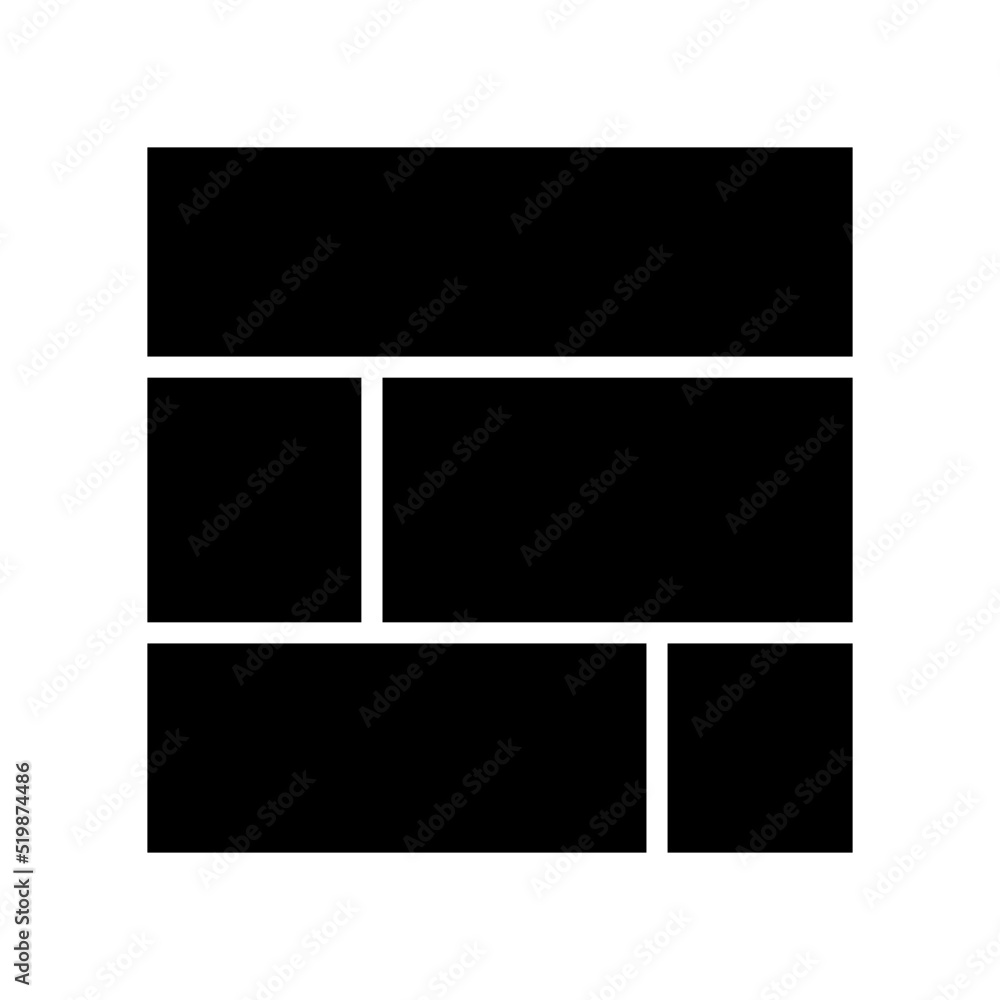 layout icon or logo isolated sign symbol vector illustration - high quality black style vector icons
