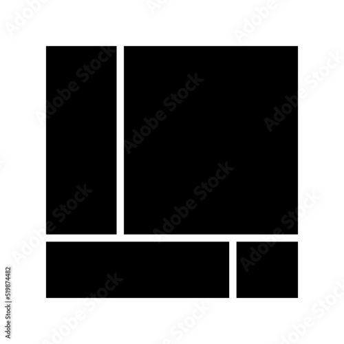 layout icon or logo isolated sign symbol vector illustration - high quality black style vector icons 