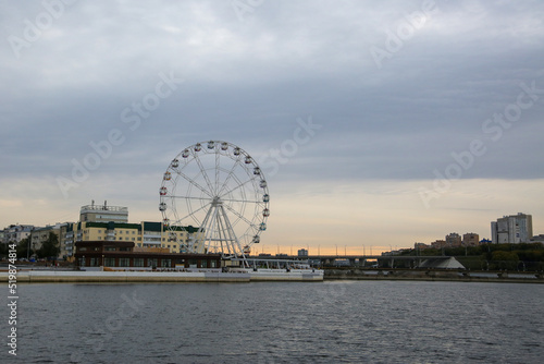 Cheboksary  Chuvashia  Russia - September 22  2020  attractions in early autumn and embankment of the city and the Chebaksary Strait