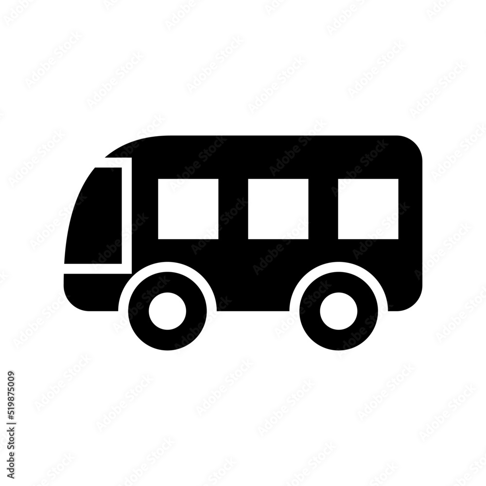 minibus icon or logo isolated sign symbol vector illustration - high quality black style vector icons
