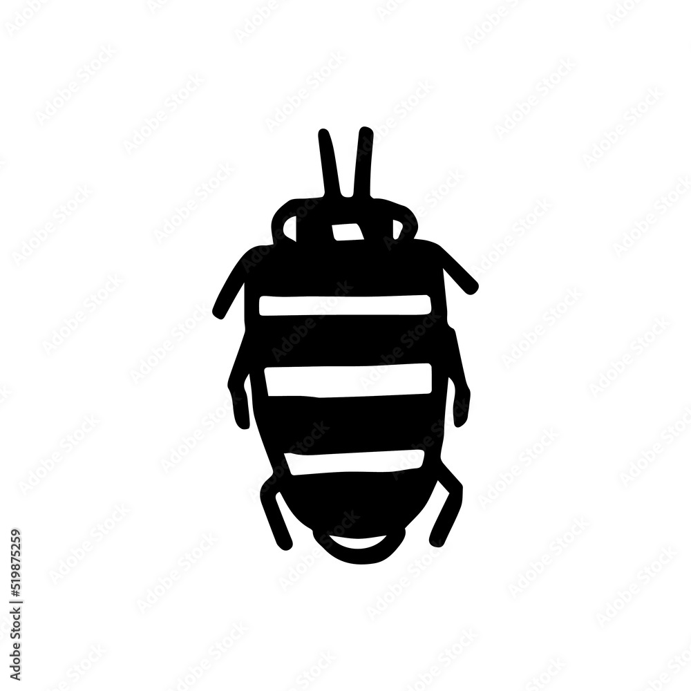 Obraz premium Vector element beetle insect on a white