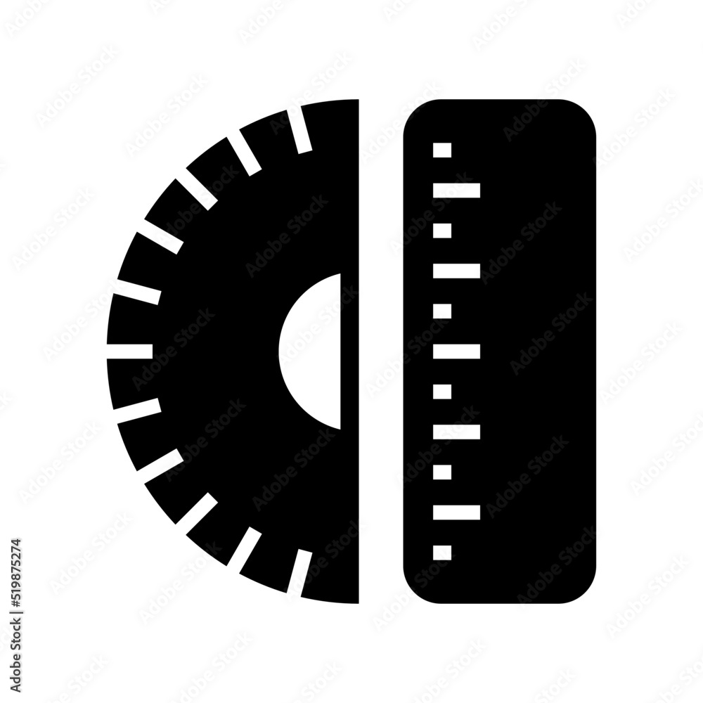 protractor icon or logo isolated sign symbol vector illustration - high quality black style vector icons
