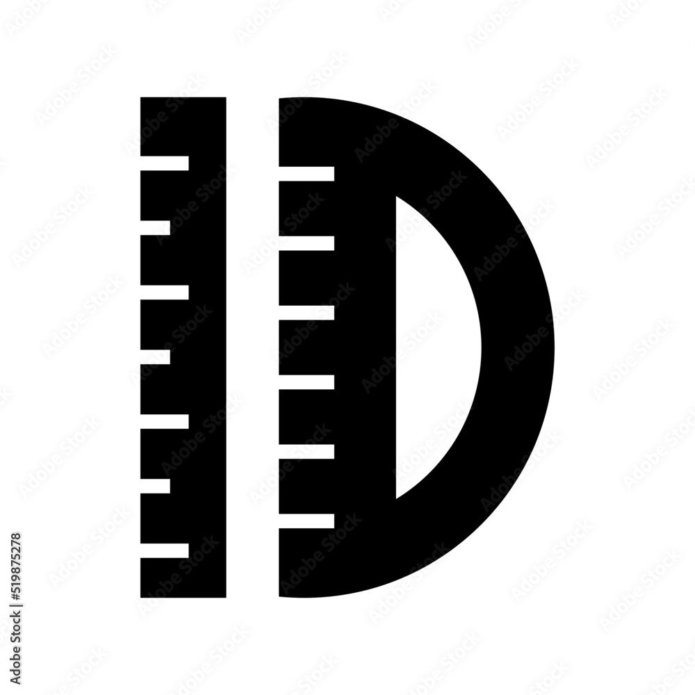 protractor icon or logo isolated sign symbol vector illustration - high quality black style vector icons
