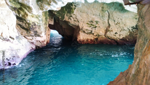 grottoes Rosh Hanikra, water underneath rock caves